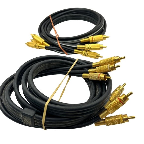 75" Gold-Plated RCA Audio Cables - 2-Pack 46e - Picture 1 of 4